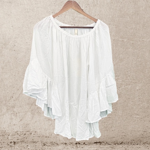 Elan Off-White Ruffle Blouse - Picture 1 of 3
